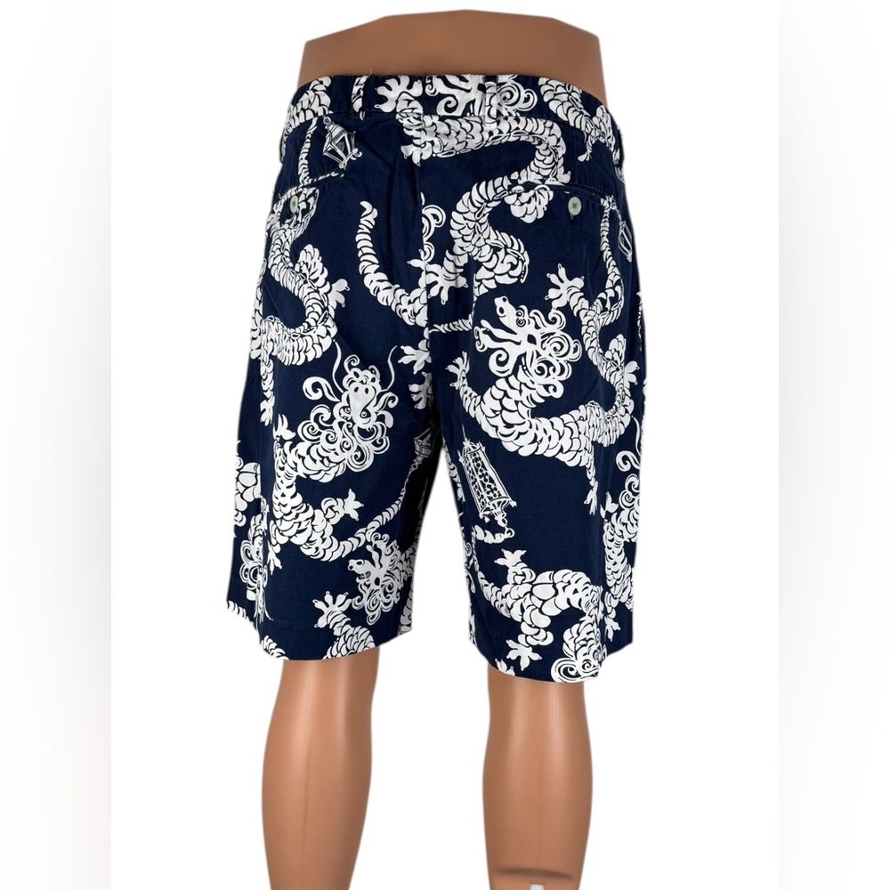 Lilly Pulitzer Mens 34 Everglades Shorts Via Palm Beach Blue White Casual Cotton - Picture 4 of 9